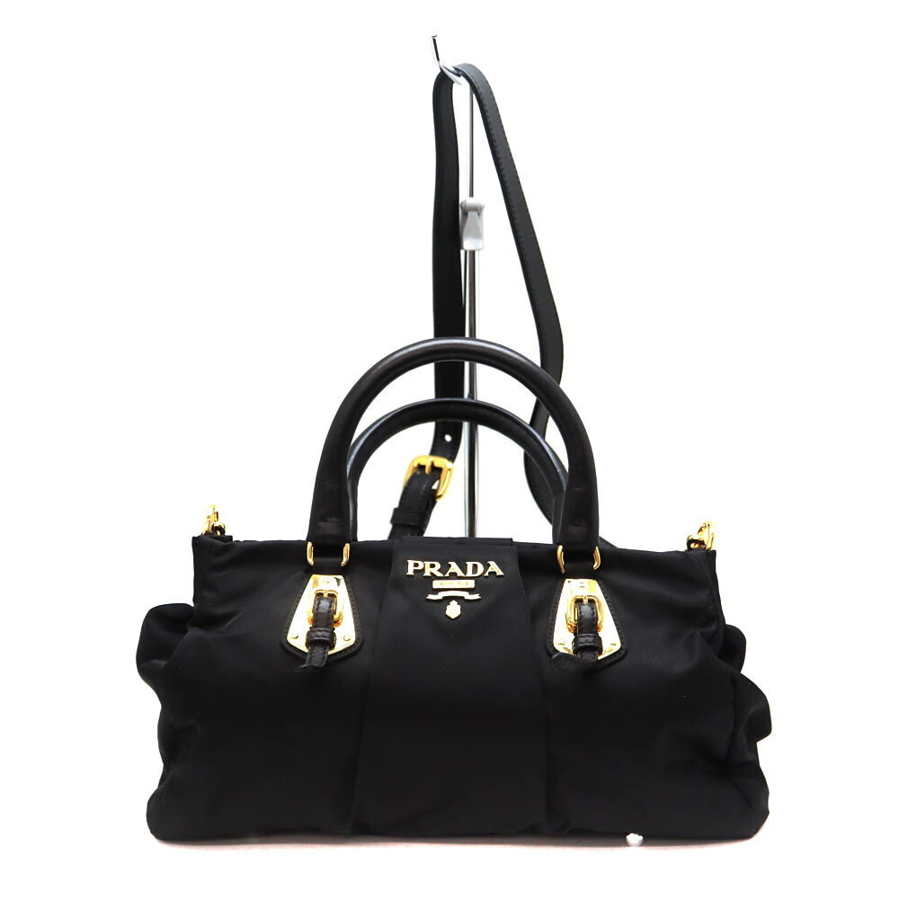 Prada Tessuto handbag leather trim